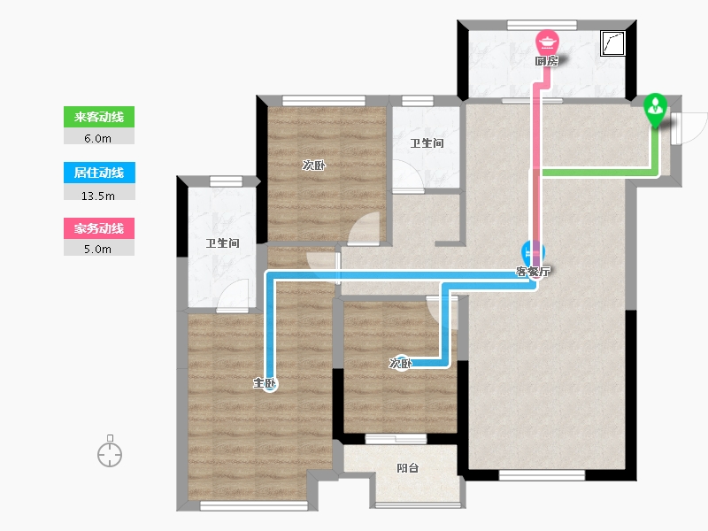 江苏省-南京市-南京中骏融信承露园-86.40-户型库-动静线