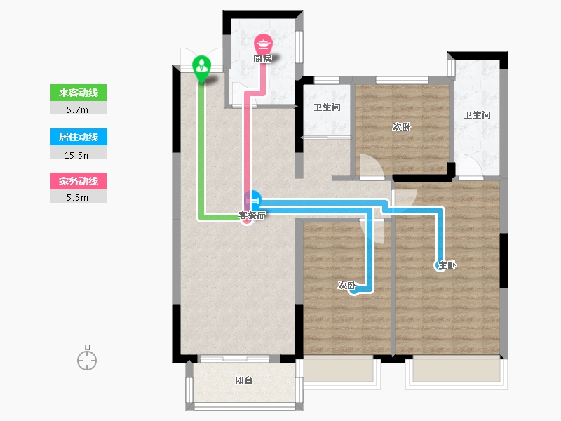 河南省-郑州市-运河上苑-95.00-户型库-动静线