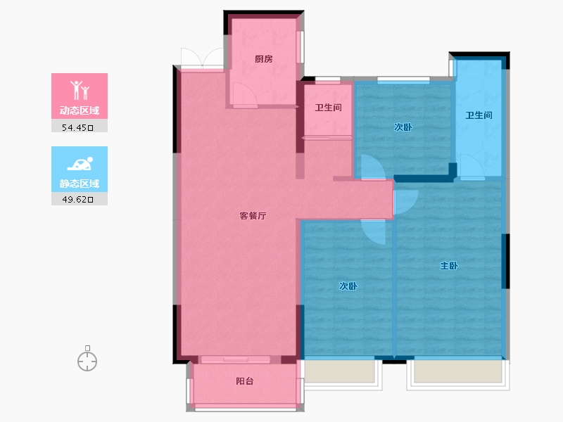 河南省-郑州市-运河上苑-95.00-户型库-动静分区