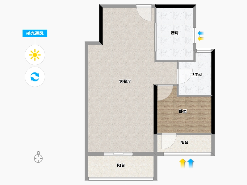 广东省-佛山市-雅居乐万象郡-104.81-户型库-采光通风