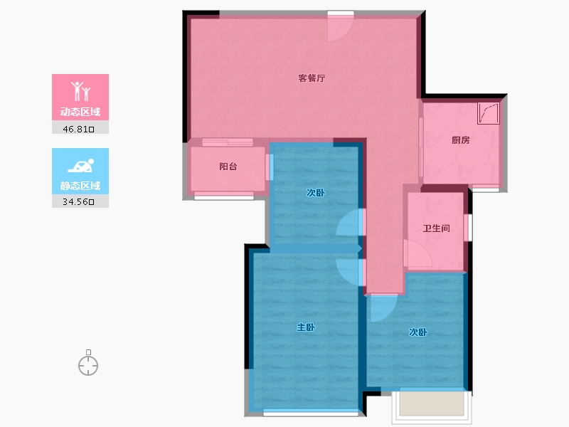 广东省-珠海市-马鞍山一号公馆-71.92-户型库-动静分区