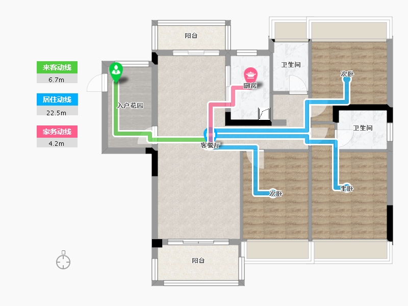 湖南省-郴州市-桂阳碧桂园-104.00-户型库-动静线