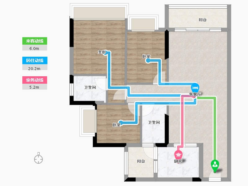 广东省-佛山市-明智雅苑-84.22-户型库-动静线