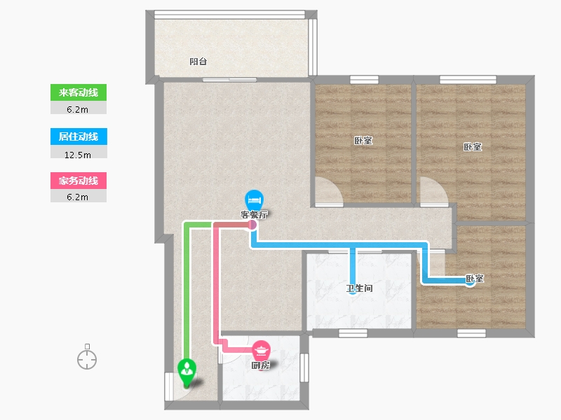 四川省-成都市-北港新城-93.00-户型库-动静线