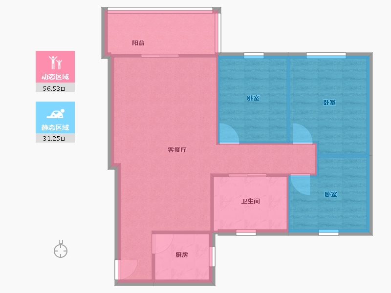 四川省-成都市-北港新城-93.00-户型库-动静分区