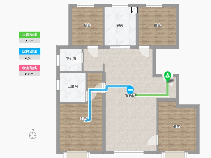 北京-北京市-路劲御合院-73.00-户型库-动静线