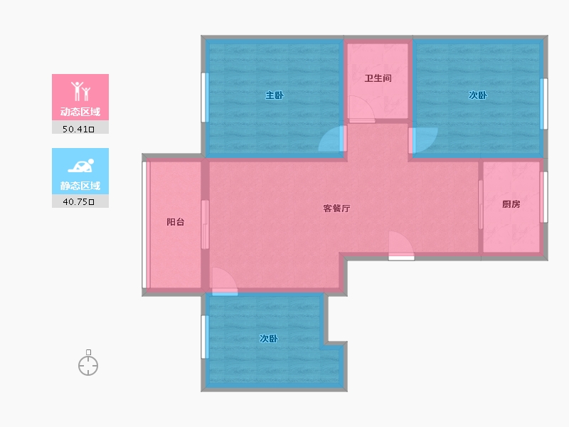 山西省-忻州市-蒙特卡罗-90.00-户型库-动静分区