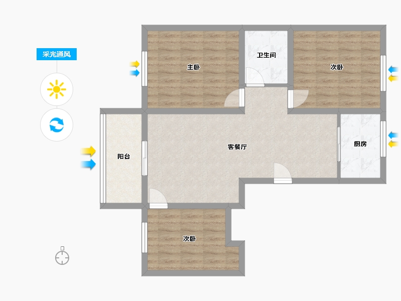 山西省-忻州市-蒙特卡罗-90.00-户型库-采光通风