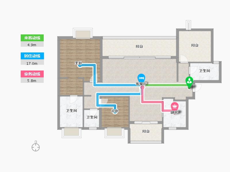 广东省-珠海市-华发广场(II期)横琴湾-127.73-户型库-动静线