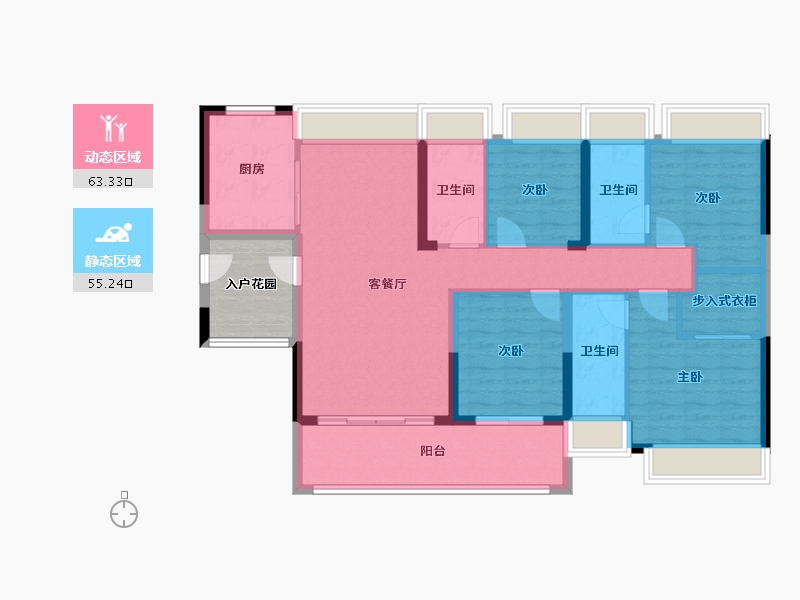 广东省-珠海市-方圆·月岛首府(珠海)-112.65-户型库-动静分区