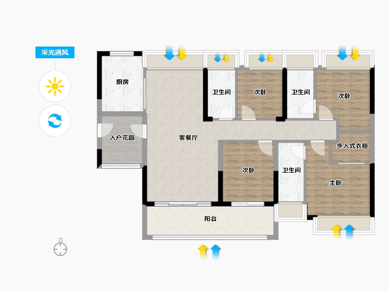 广东省-珠海市-方圆·月岛首府(珠海)-112.65-户型库-采光通风