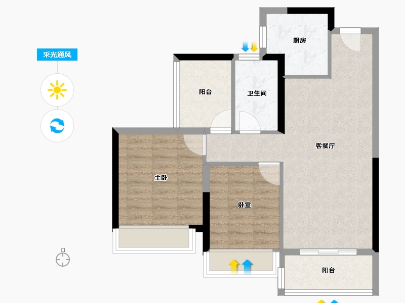 广东省-佛山市-金融街金悦郡-68.00-户型库-采光通风