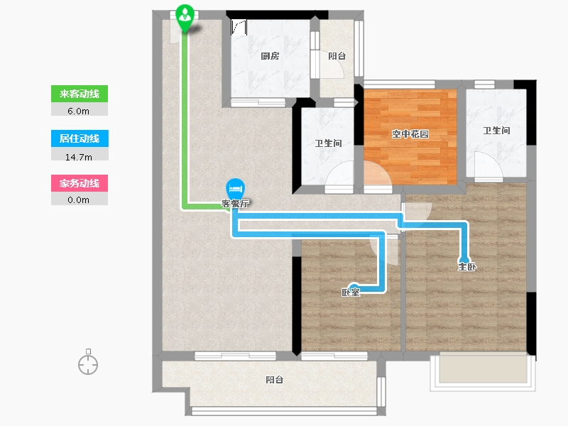 广东省-佛山市-保利中央公园-83.88-户型库-动静线