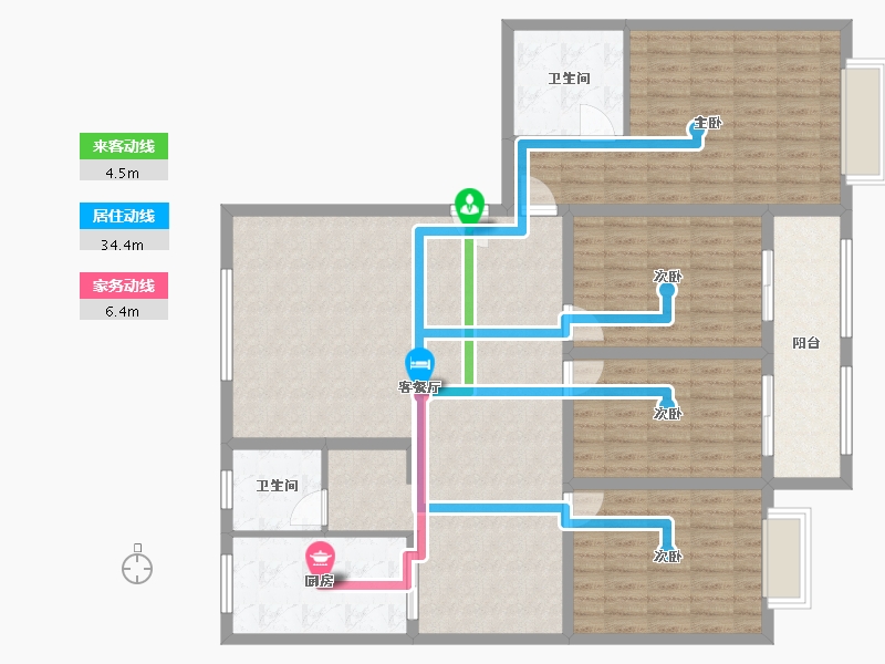 山东省-德州市-星凯国际广场-140.00-户型库-动静线