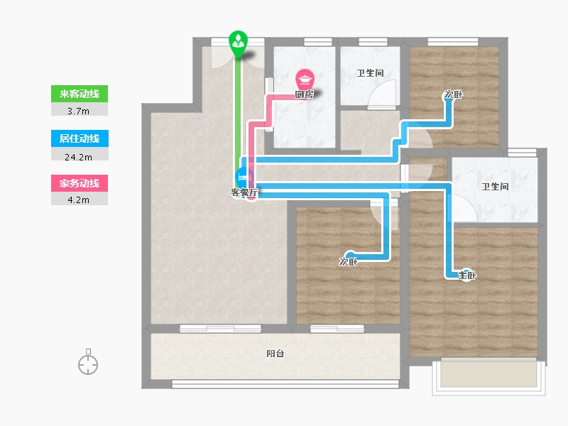 江苏省-南京市-星叶瑜憬尚府-88.00-户型库-动静线