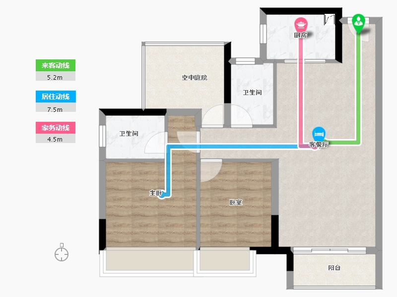 广东省-佛山市-三水冠军城-72.62-户型库-动静线