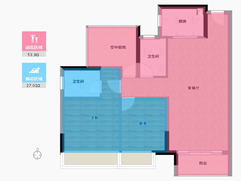 广东省-佛山市-三水冠军城-72.62-户型库-动静分区