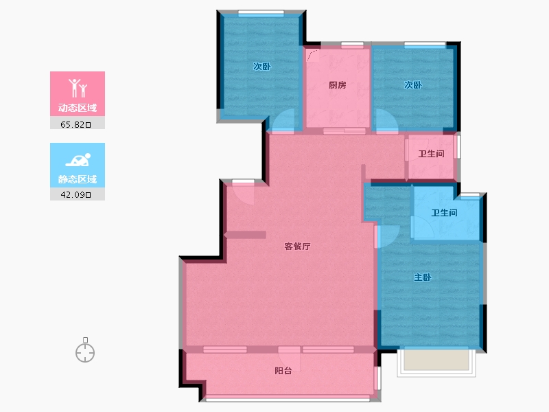 山东省-青岛市-绿地国科健康小镇-101.00-户型库-动静分区