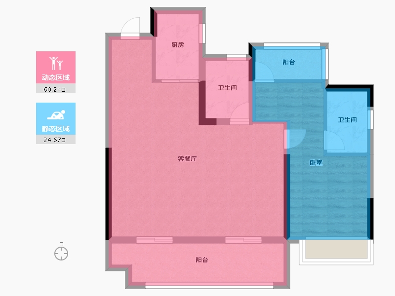 安徽省-合肥市-文一锦门云栖新语-76.00-户型库-动静分区