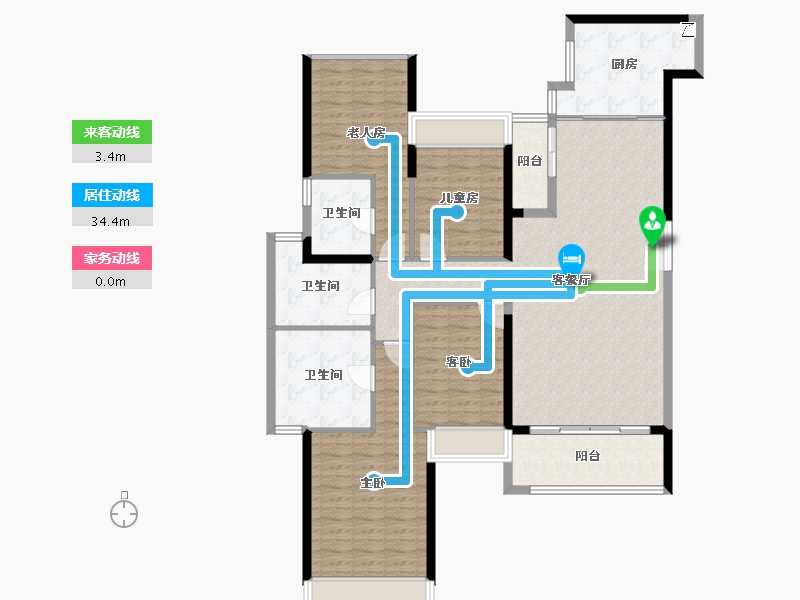 广东省-佛山市-三水冠军城-133.22-户型库-动静线