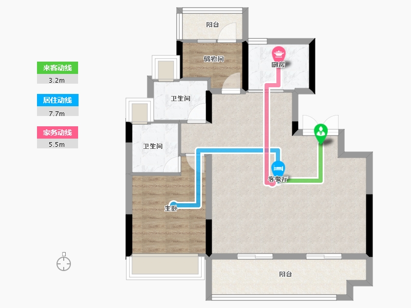 安徽省-合肥市-文一锦门云栖新语-76.00-户型库-动静线