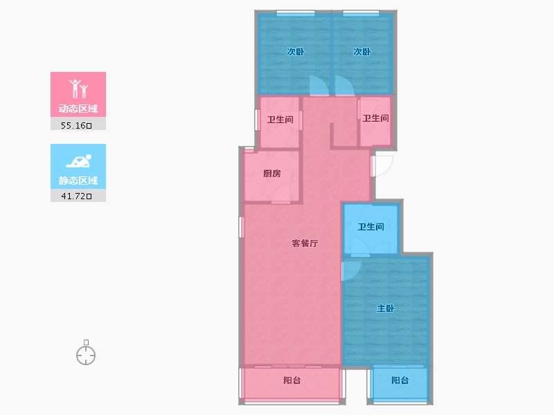 河北省-廊坊市-恒顺家园小区-4号楼-0.00-户型库-动静分区