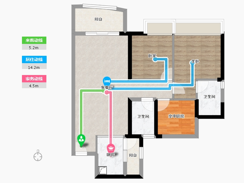 广东省-佛山市-三水冠军城-73.05-户型库-动静线