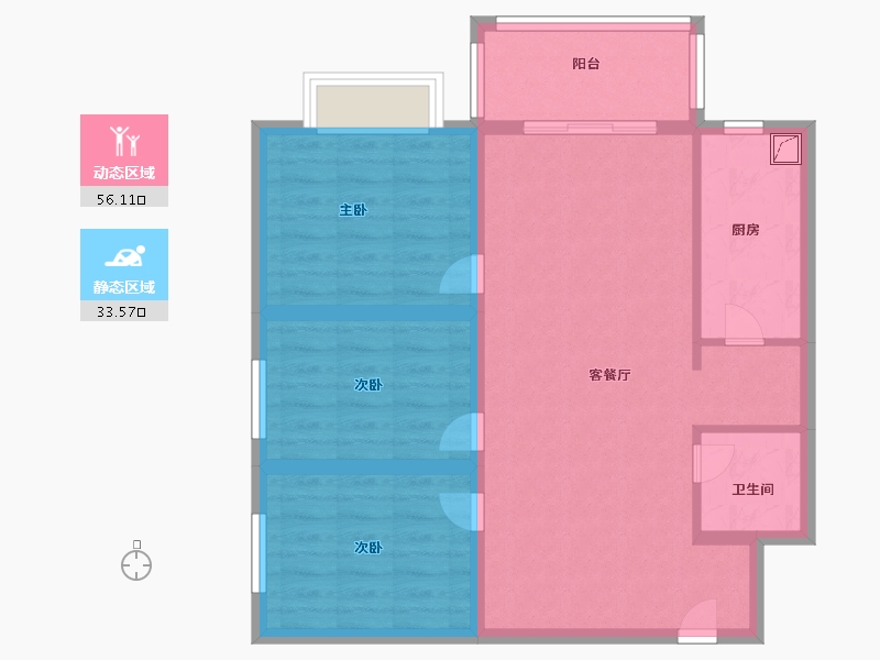 河南省-许昌市-建业桂园-80.00-户型库-动静分区