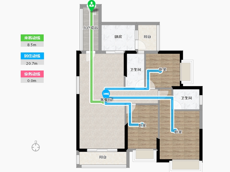 广东省-佛山市-明智雅苑-93.63-户型库-动静线