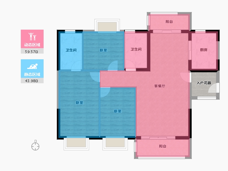 广东省-佛山市-明智雅苑-97.96-户型库-动静分区