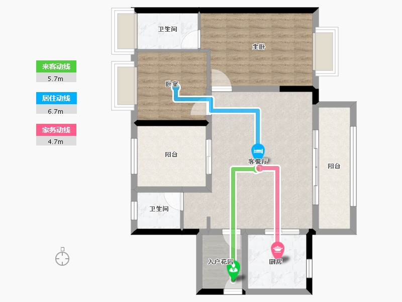 广东省-佛山市-保利时代天珀-84.00-户型库-动静线