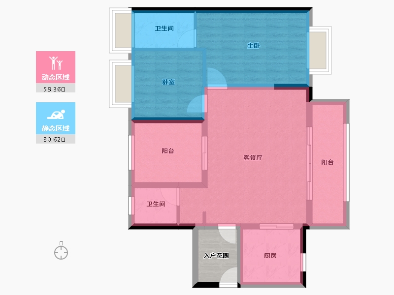 广东省-佛山市-保利时代天珀-84.00-户型库-动静分区