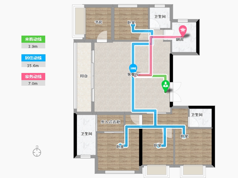 浙江省-杭州市-荟品天语城-111.80-户型库-动静线