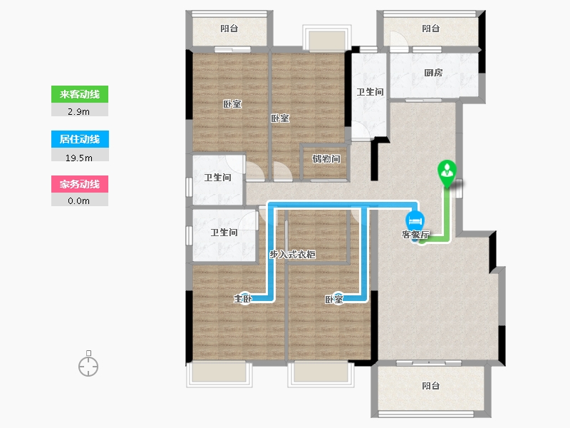 广西壮族自治区-南宁市-翡翠时光-142.40-户型库-动静线