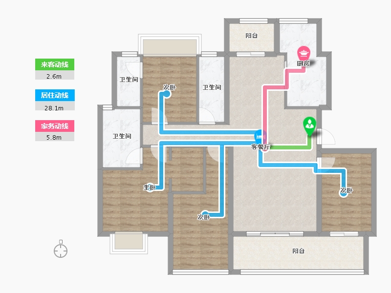 广西壮族自治区-南宁市-荣和澜山府-114.40-户型库-动静线