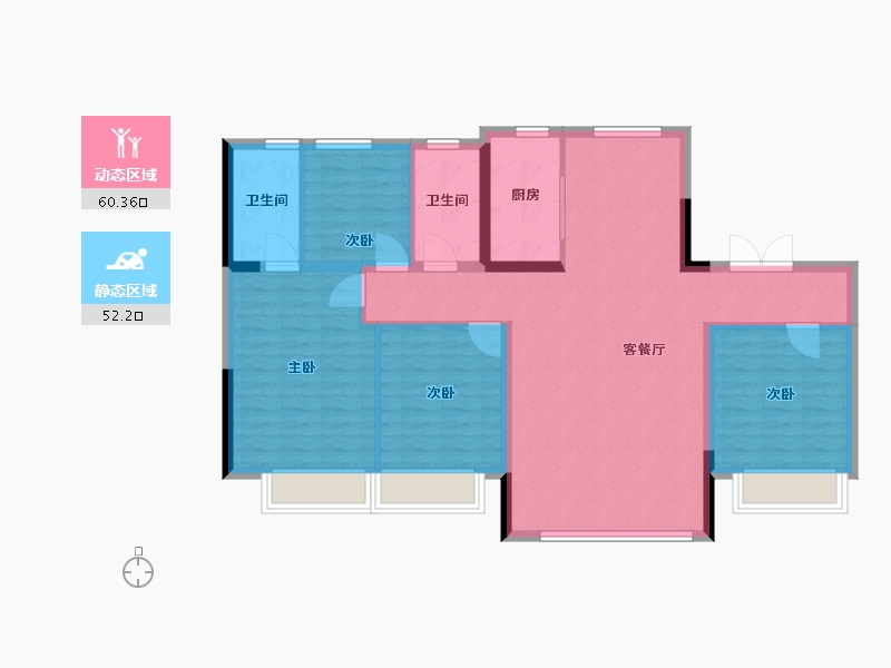 陕西省-西安市-碧桂园云府-115.00-户型库-动静分区