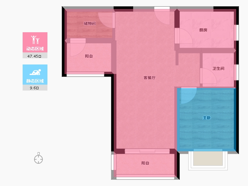 广东省-珠海市-华发汇华湾畔-50.02-户型库-动静分区