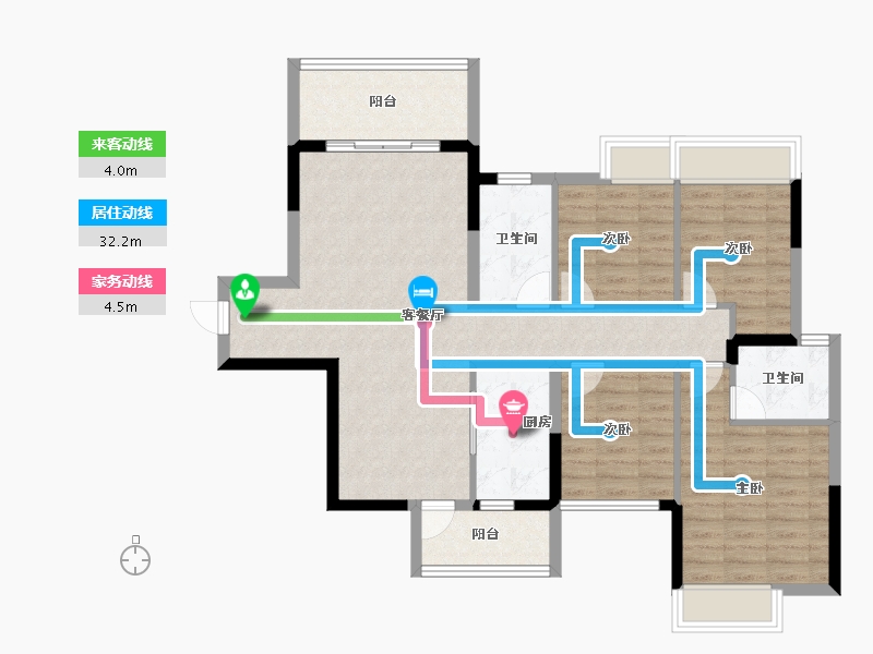 广西壮族自治区-南宁市-保利领秀前城-98.00-户型库-动静线