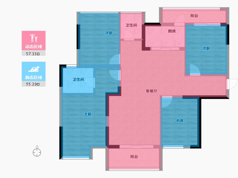 广西壮族自治区-南宁市-保利领秀前城-101.00-户型库-动静分区