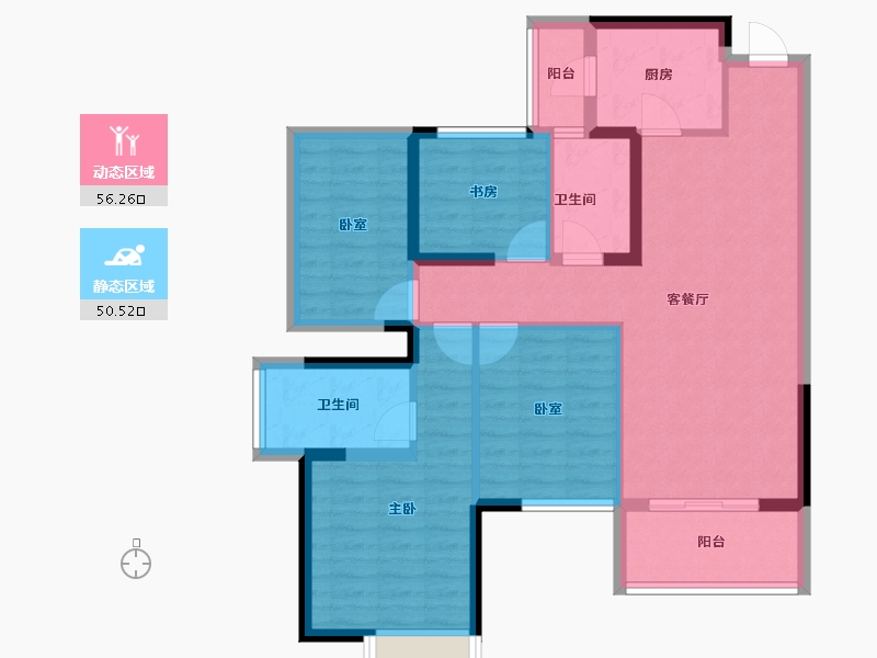 广西壮族自治区-南宁市-保利领秀前城-95.00-户型库-动静分区