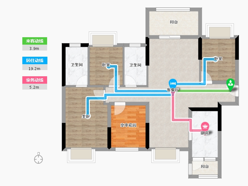 广东省-佛山市-中交白兰春晓-88.86-户型库-动静线