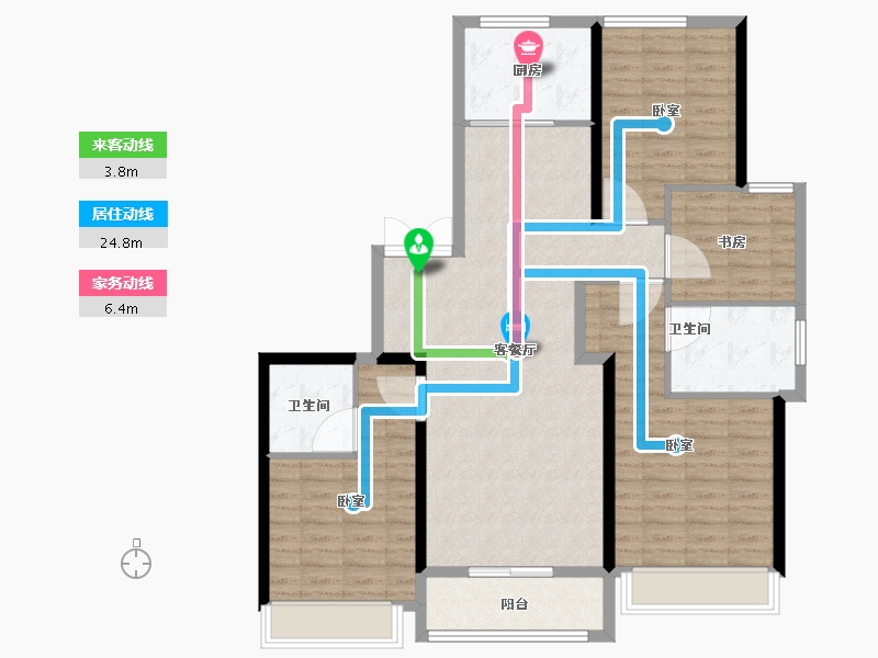 浙江省-杭州市-荟品天语城-111.21-户型库-动静线