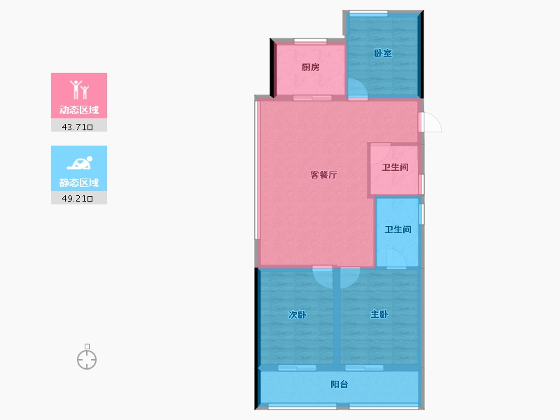 浙江省-杭州市-云川未来城-83.69-户型库-动静分区