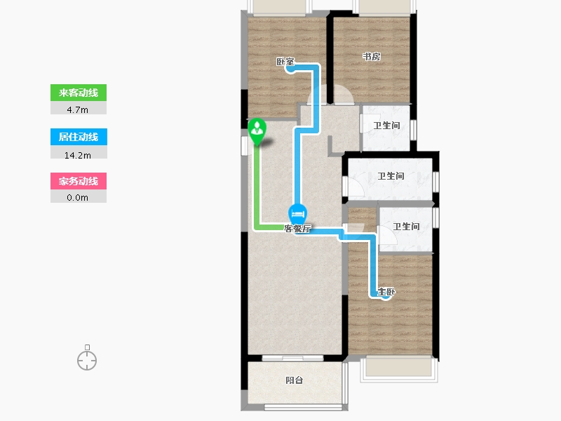 河南省-郑州市-朗悦公园府-96.15-户型库-动静线