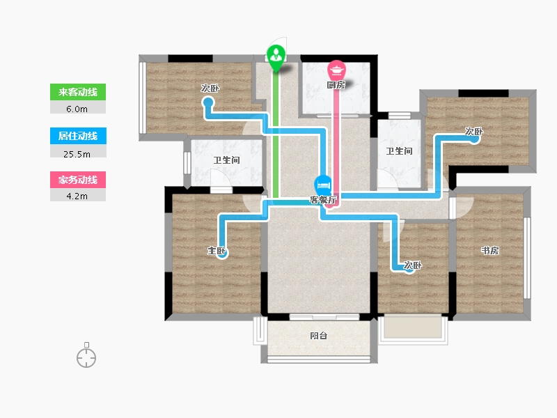 广西壮族自治区-南宁市-保利领秀前城-98.00-户型库-动静线