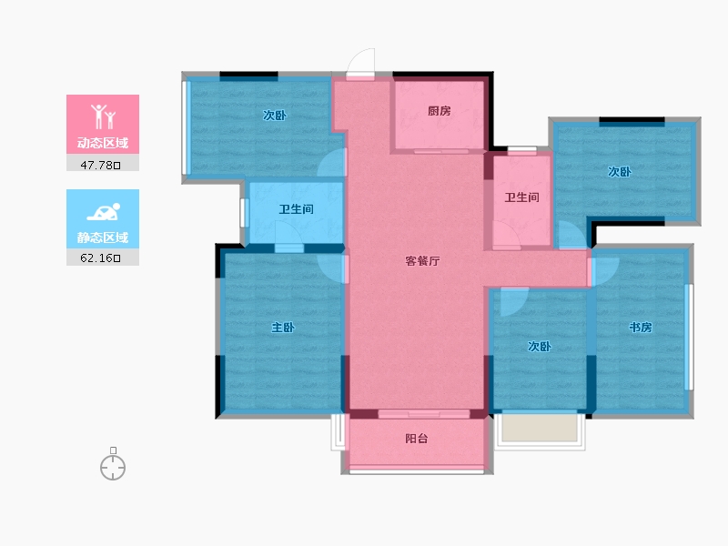 广西壮族自治区-南宁市-保利领秀前城-98.00-户型库-动静分区