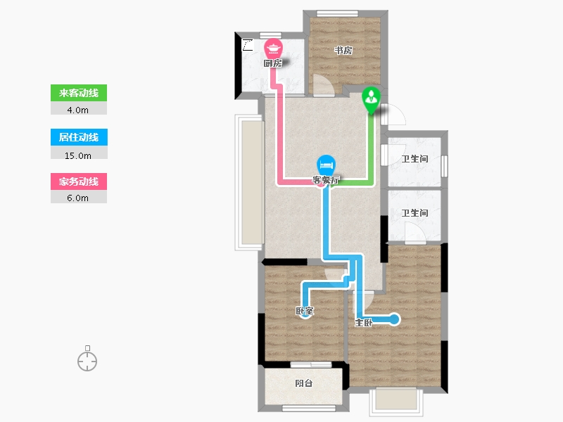 浙江省-杭州市-荣安春熙上和湾-76.29-户型库-动静线