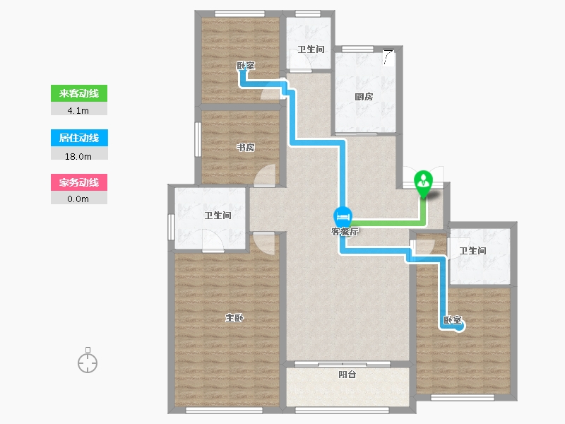 甘肃省-兰州市-兰石豪布斯卡-137.73-户型库-动静线