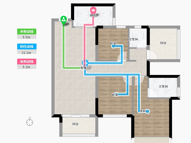 广西壮族自治区-南宁市-保利领秀前城-91.00-户型库-动静线