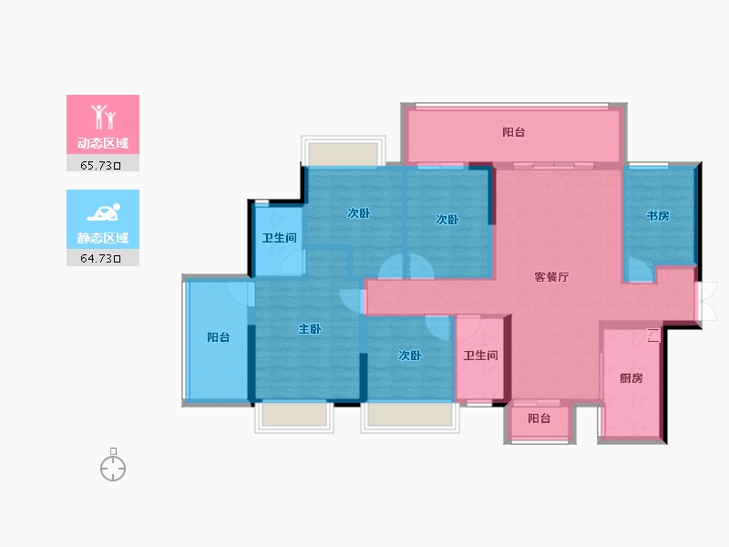 广西壮族自治区-南宁市-东方尊府-116.79-户型库-动静分区